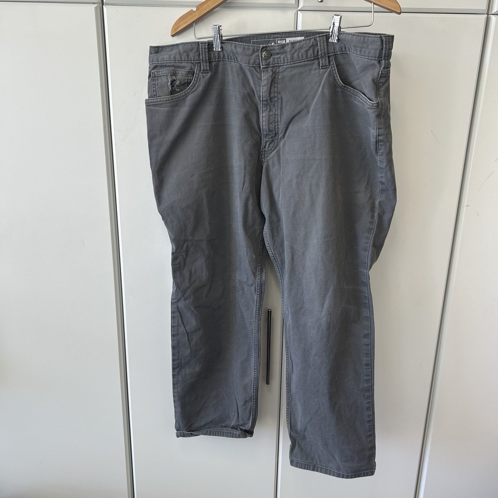 Carhartt Mens 40x30 Relaxed Fit Gray Canvas Work Utility Pants